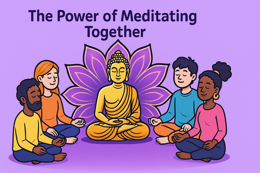 Buddha meditating with group