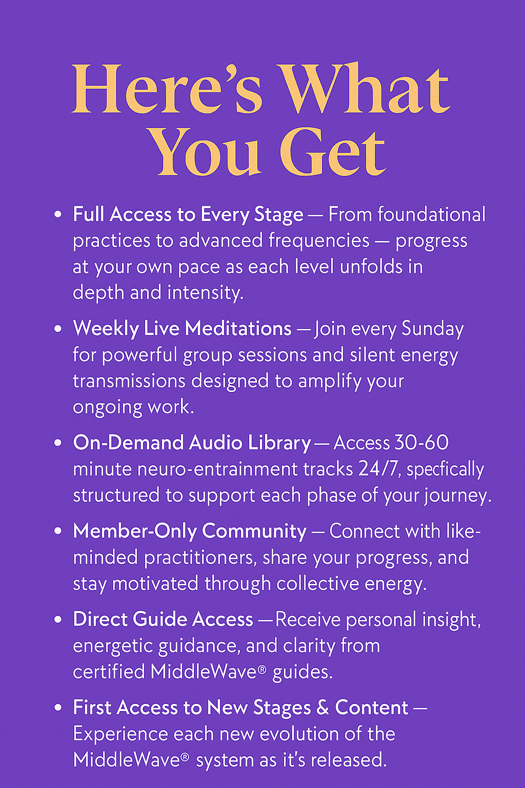 MiddleWave® Membership – Full Access
